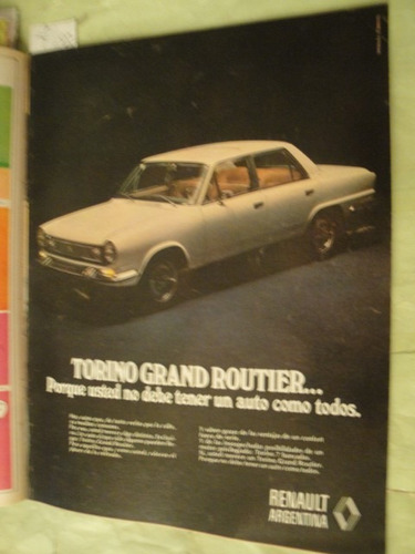Publicidad Torino Grand Routier Año 1977