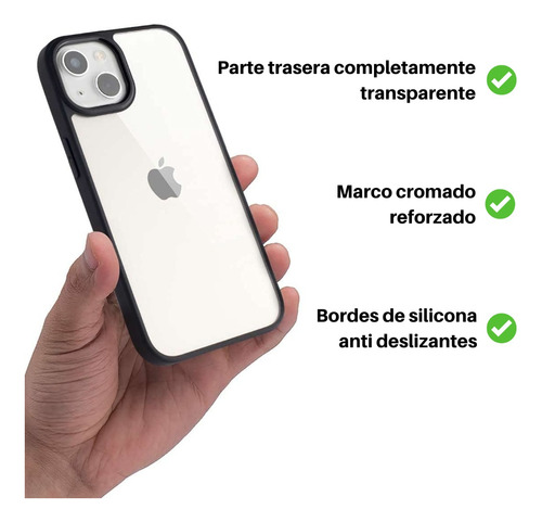 Imagen 4 de 10 de Funda Para iPhone 7 8 Plus X Xs Xr 11 12 13 Pro Max Cromada