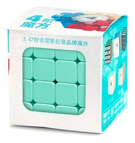 Cubo 4x4 Macaron Stickerless Moyu Original Profesional Speed
