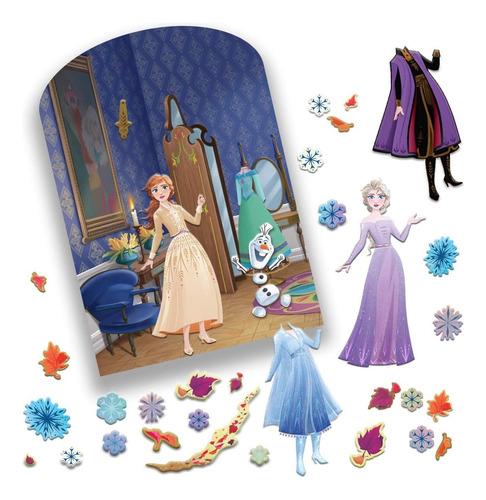 Etiquetas Adhesivas Frozen 2 Viste Y Juega Azul Frozen 2