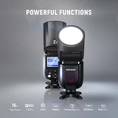 Neewer Z1-c Ttl Round Head Flash Speedlite For Canon Dslr Ca