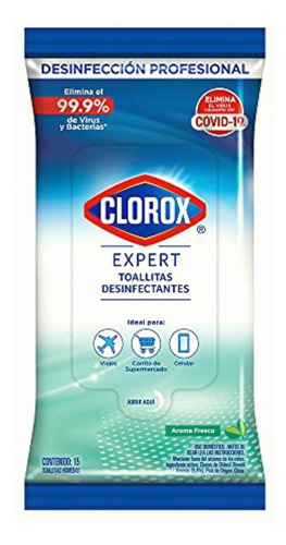 Pack Clorox Expert Toallitas Desinfectantes Aroma Fresco 15