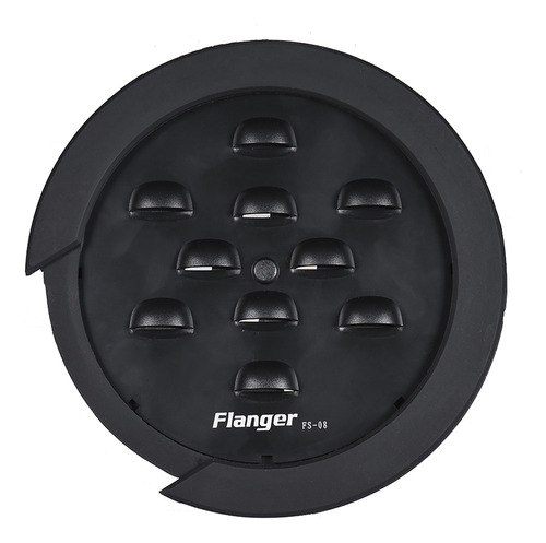 Guitarra Sound Hole Cover Flanger Fs-08 Negra Para Cover Fol