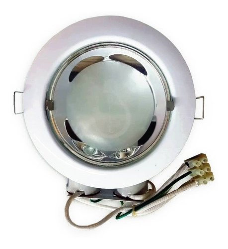 Luminária Embutir Redonda Com Vidro Fosco Alumbra Cor Branco 110V/220V