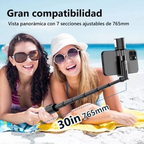 Axnen Selfies Stick Con Trípode Bluetooth Control Remoto Led
