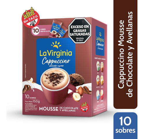 La Virginia Cafe Saquitos Cappuccino Mousse Chocolate 10 Un