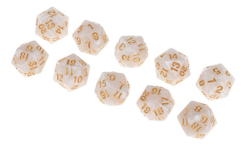10pcs Dados De Veinte D20 Compatible Con Dnd Rpg Party Games