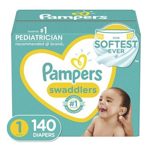 140 Pañales Desechables Pampers T1