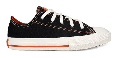 T nis All Star Infantil Chuck Taylor Preto laranja