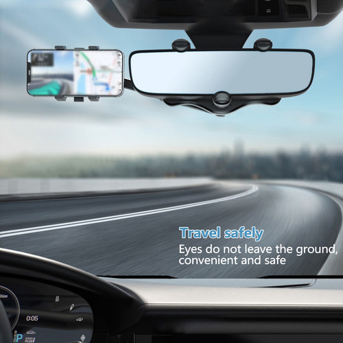 // Soporte Giratorio Para Teléfono Con Espejo Retrovisor,
