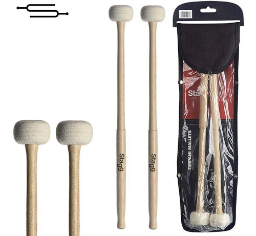 Palillos Bateria Platillos Timbales Stagg Mallet 38 Full