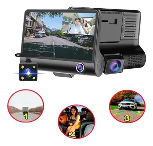 3 En 1 Coche Dash Cam Grabadora De Vídeo Dvr Coche Hd