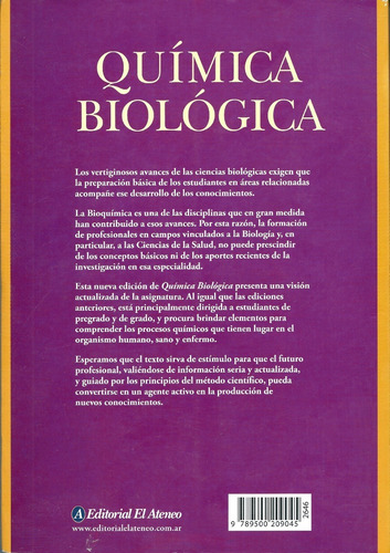 Imagen 2 de 9 de Quimica Biologica 10° Edicion - Blanco