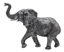 Comprar Elefante De La Suerte Feng Shui Resina Cerámica 18 Cm Color Plateado