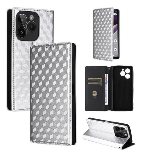 Funda For Blu Bold K10 Cierre Magnético Patrón 3d Tarjeta