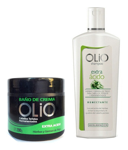 Kit Olio Shampoo Y Baño Extra Acido  Cabellos Fragiles