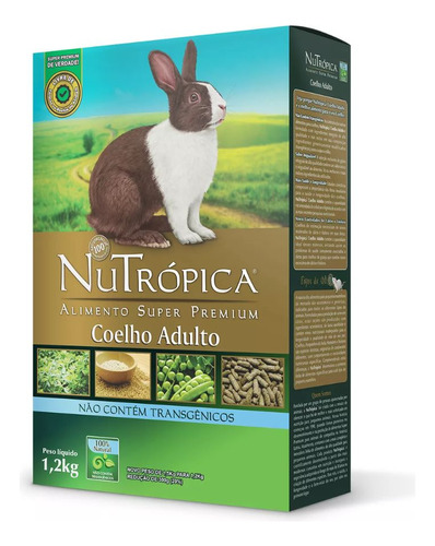 Ração Super Premium P/ Coelho Adulto 1,2kg - Nutrópica