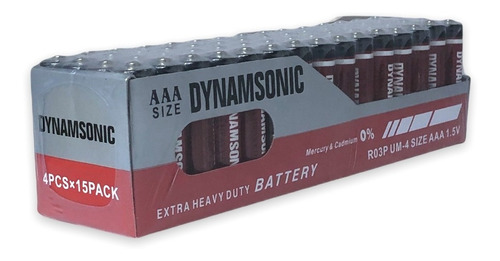 Baterias Pilas Aaa Dynamsonic Paquete 60pz Mayoreo Teklife
