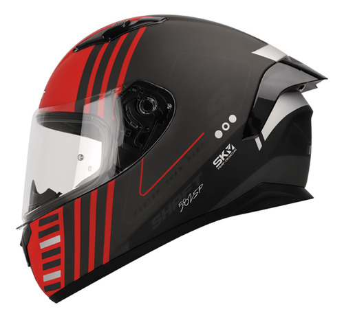 Casco Sh-582 Sp Force Negro/rojo Vis Tr L