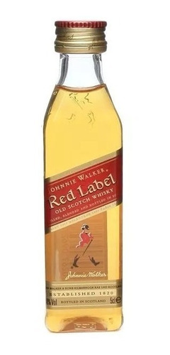 Whisky Johnnie Walker Red Label 50ml X 4 Unidades