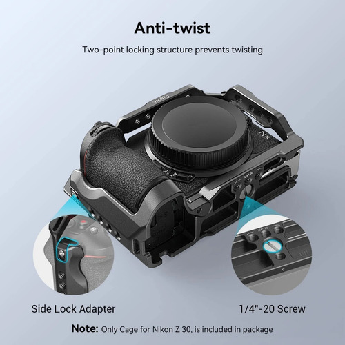 Cage Gaiola Smallrig 3858 P/ Nikon Z30 Mirroless C/ Nfe