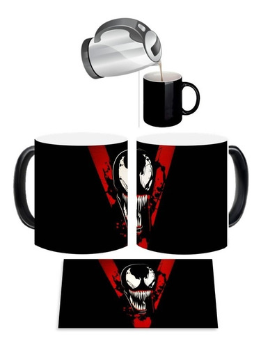 Mug Magico Vaso Venom  Cambia De Color