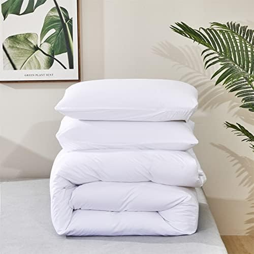 Karever Juego De Edredón Blanco Cal King Pure White Beddig S