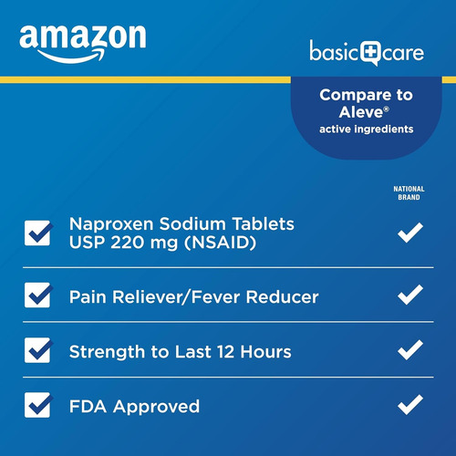 Basic Care Tabletas De Naproxeno Sódico 200u Como Aleve