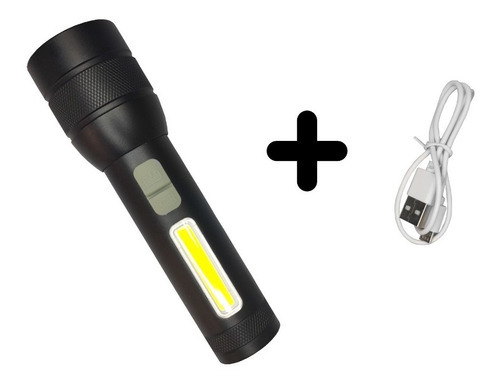 Lanterna Tática Led P50 Recarregável Zoom Cob Cor da lanterna Preto Cor da luz Branco