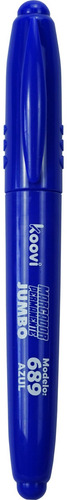 Marcador Permanente Jumbo Koovi C/12 Pz Color Azul