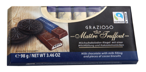 Maitre Truffout 98g Grazioso Chocolate Galletas Y Crema