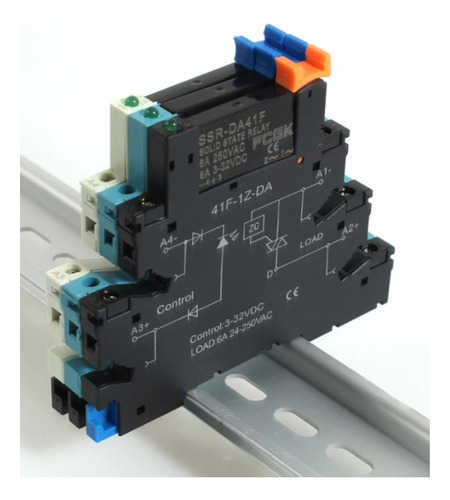 Relé Ultra Delgado Din Ssr 24-250 Vca Control De 5-60 Vcc