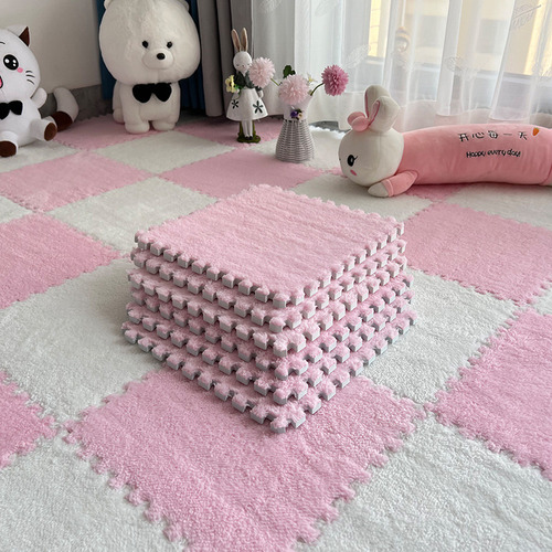 Alfombra De Piso Entrelazada De Espuma De Felpa, 10 Piezas,