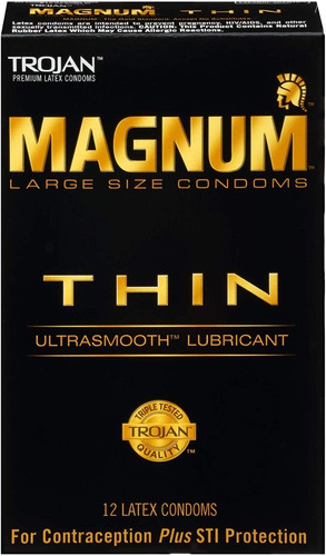 Condones Magnum 12 Pzs Premium Delgado Lubricado Original