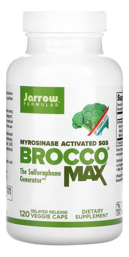 Jarrow Formulas Extracto Brocoli 120 Cáps Veganas Broccomax Sabor Sin Sabor