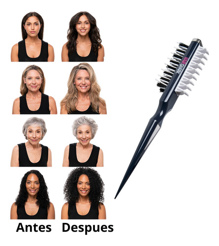 Cepillo Voluminizador 2 En 1 Hair Shark Pro Backcomber