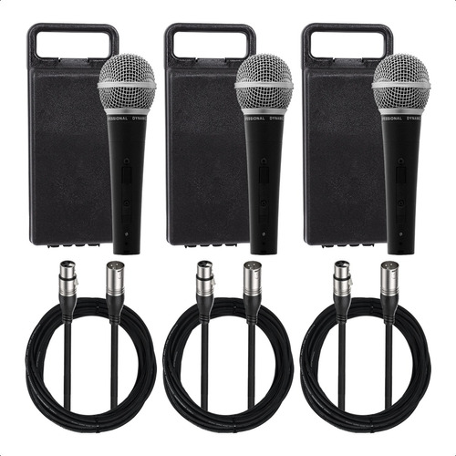 3 X Microfonos Profesionales Sn58 Modelo Sm58 + Cable 