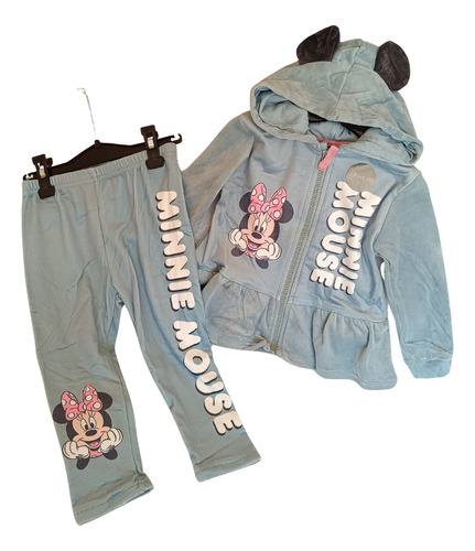 Set Disney Bebe, Minniie, Coleccion At George, Original Azul 12 M