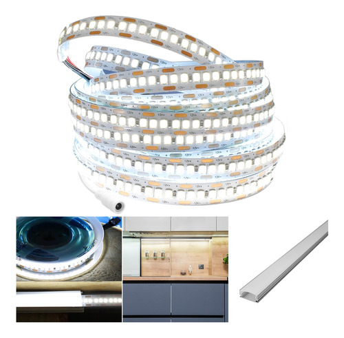 Fita Led 240 Leds P/ Perfil Sanca 5m 20w 6500k Branco Frio Cor da luz Branco-frio 12V