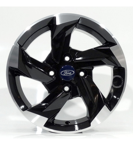 Jogo Rodas Aro15 Ford Ka Fiesta Ecosport Esportivas K60 15 Cor 4x108 Preta Diamantada