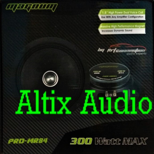 Par Medio Rango Magnum 8 Pro-mr84 150w Max Open Show Color Negro