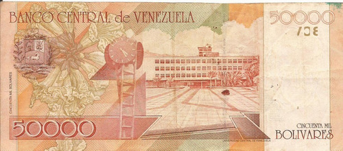 Billete De 50.000 Bs. De 1998 Primera Serie A13296455 (Usado)