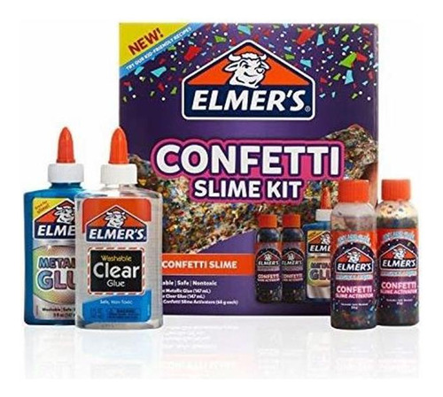 Kit Para Hacer Slime Con Confeti De Colores Paquete De 4