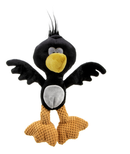 Trustypup Strong 'n Silent Birds Crow Silent Squeak Peluche 