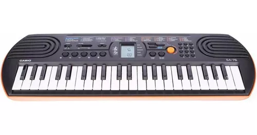 Teclado Musical Infantil Casio Sa76 Laranja