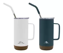 Idea Genial - Vasos térmicos para café INDIGO. de Acero inoxidable,  conservan su café caliente por más tiempo. Capacidad: 380ml Personalizados  con su nombre o diseños que tenemos en nuestra pagina web.