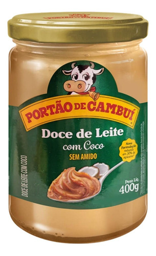 Doce De Leite Com Coco Portão Do Cambuí 400g (3 Potes)