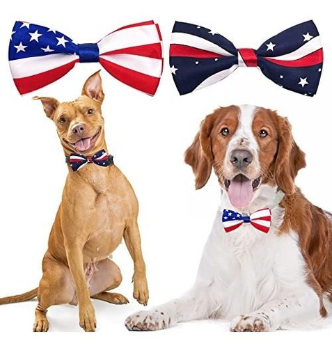 Pet Show 2pcs Us Flag Patriotic Large Dogs Collar Gnvx0