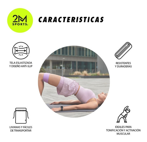 Imagen 3 de 8 de Bandas Elasticas Resistencia Kit X 3 Intensidades Polyester