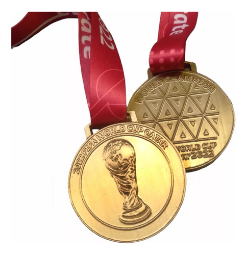 Medalla Campeon Mundial Qatar 2022 Metalica Dorada Argentina